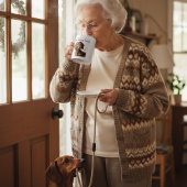 DachshundブラウンズマグPERSONALIZE コーヒーマグカップ