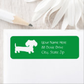 Dachshundメーリンカラフルグ住所 シール (インサイチュ)