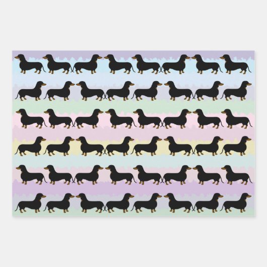 Dachshundラッピング紙シート ラッピングペーパーシート (正面3)