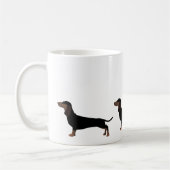 Dachshund基本品種の準備が整カスタマイズった コーヒーマグカップ (左)