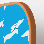 Dachshund愛するピックボールのギフトブルー ピックルボールラケット (左詳細)