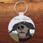 Dachshund承認キーチェーン キーホルダー (正面)