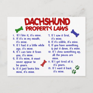 Dachshund財産法2 ポストカード