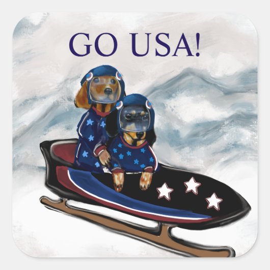 DACHSHUND  スクエアシール (正面)