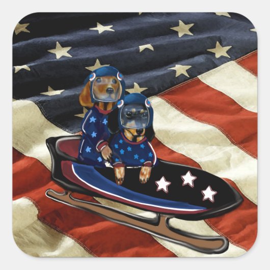 DACHSHUND  スクエアシール (正面)