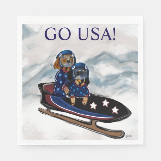 DACHSHUND  スタンダードランチョンナプキン (正面)