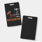 Dachshund バッジ (正面&裏面)