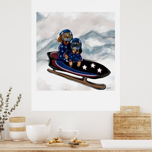 DACHSHUND  ポスター (キッチン)