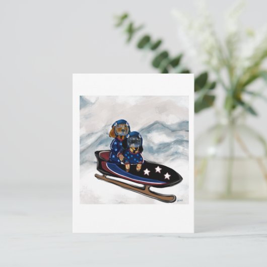 DACHSHUND  ポストカード (スタンド正面)