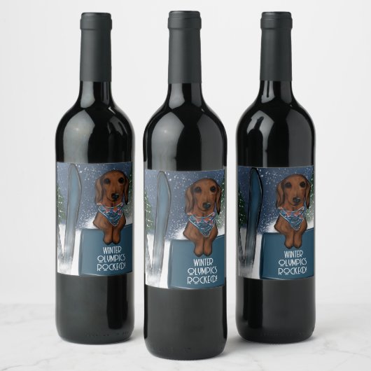 DACHSHUND  ワインラベル (ボトル)