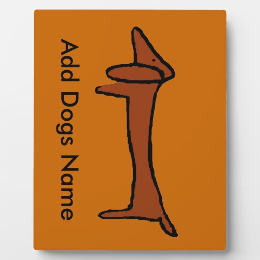Dachshund、名前を追加 フォトプラーク (正面)