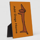 Dachshund、名前を追加 フォトプラーク (側面)