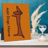 Dachshund、名前を追加 フォトプラーク (側面)