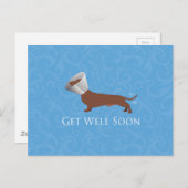 Dachshund – 早く元気に ポストカード (正面/裏面)