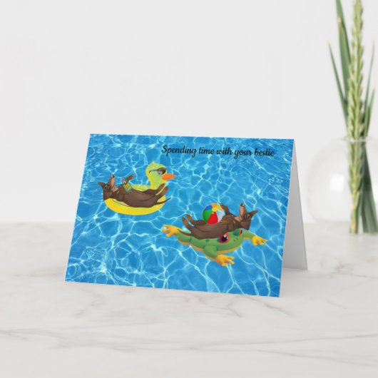 Dachshund 最高の Friend Greeting Card カード (正面)