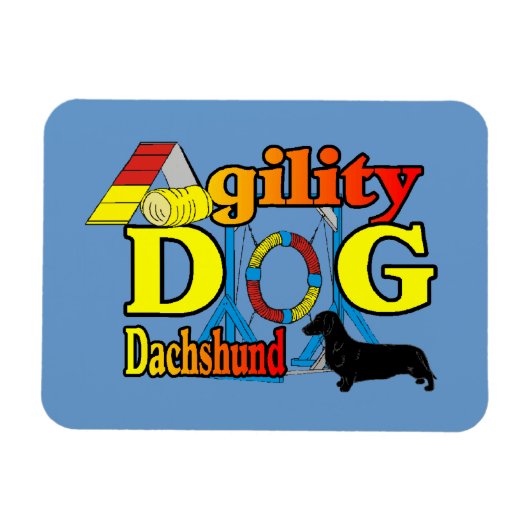 Dachshund_機敏性 マグネット (横)