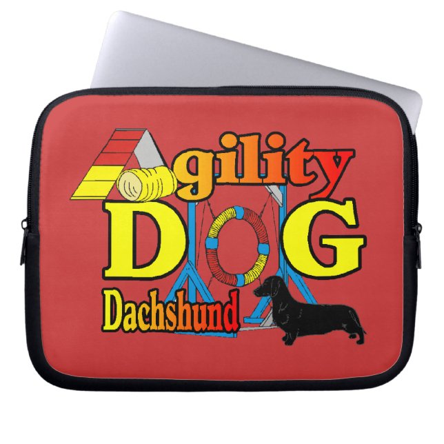 Dachshund_機敏性 ラップトップスリーブ (正面)