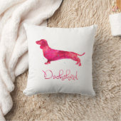 Dachshund – 水彩デザイン クッション (ブランケット)