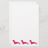 Dachshund – 水彩デザイン 便箋 (正面/裏面)