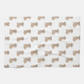 Dachshund （滑らかに、赤） キッチンタオル (横)