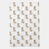 Dachshund （滑らかに、赤） キッチンタオル (縦)