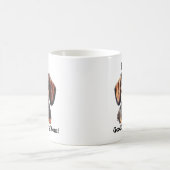 Dachshund、犬の名前を追加、写真を変更 コーヒーマグカップ (中央)