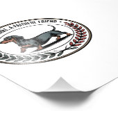 Dachshund A Calm Heart, A Faithful Friend フォトプリント (角)