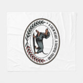 Dachshund A Calm Heart, A Faithful Friend フリースブランケット (正面(横))