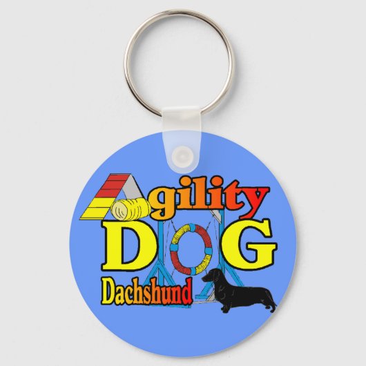 Dachshund_Agilityギフト キーホルダー (正面)