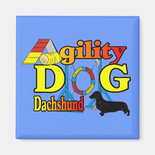 Dachshund_Agilityギフト マグネット (正面)