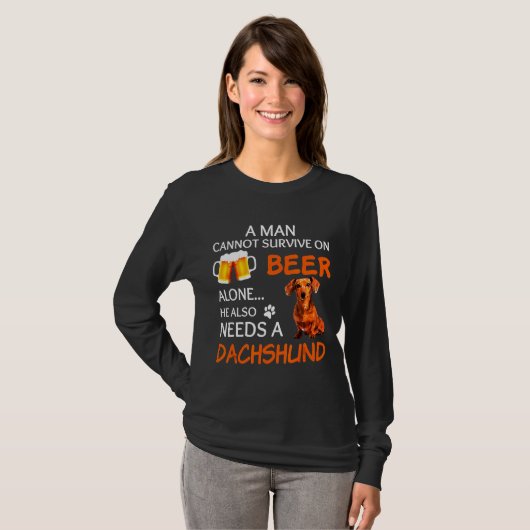 Dachshund Also Tシャツ (正面フル)