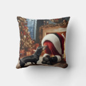 Dachshund and Santa  クッション (裏面)
