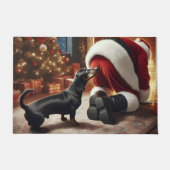 Dachshund and Santa  ドアマット (正面)