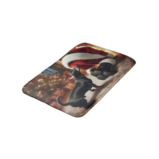 Dachshund and Santa  バスマット (アングル)