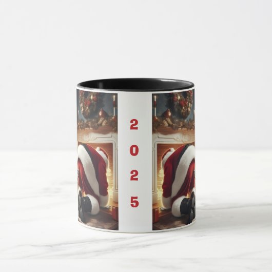 Dachshund and Santa  マグカップ (中央)