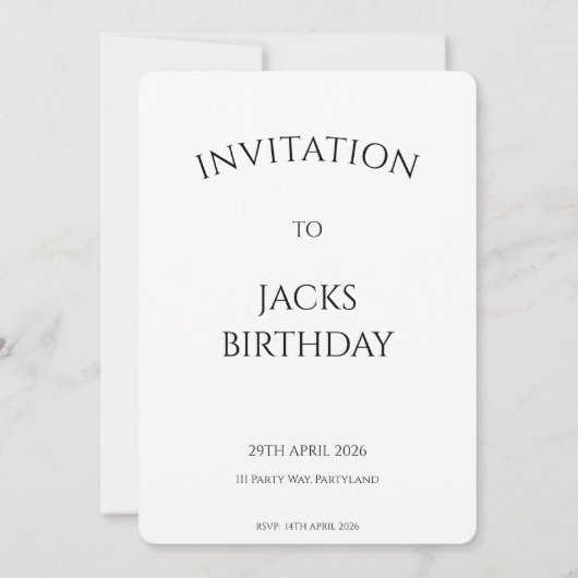 Dachshund Angel Fairy Birthday 招待状 (裏面)