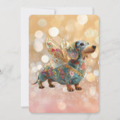 Dachshund Angel Fairy Birthday 招待状 (正面)