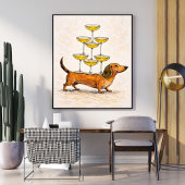 Dachshund art | funny dog illustration ポスター