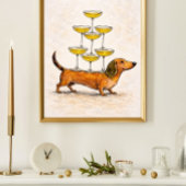Dachshund art | funny dog illustration ポスター