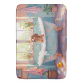 Dachshund Bath Time Cute Bathroom Decor バスマット (正面縦)