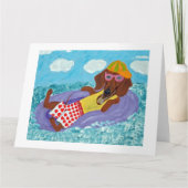 Dachshund Beach Bum カード (正面)
