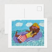 Dachshund Beach Bum 案内ポストカード (正面/裏面)