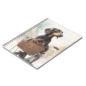 Dachshund Bicycle Basket Notebook ノートブック (左側)