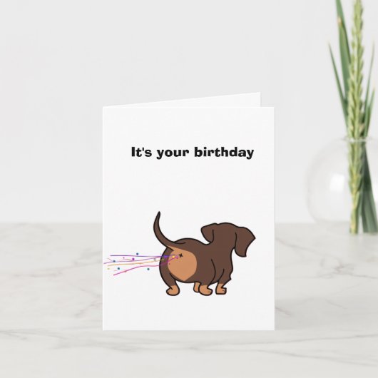 Dachshund Birthday カード (正面)