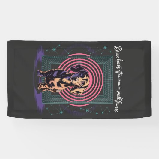 Dachshund Brave Hearts Often Come In Small Frames 横断幕 (横)