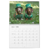 Dachshund Calendar カレンダー (3月 2026)