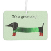 Dachshund Car  カーエアーフレッシュナー (裏面)