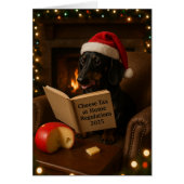 Dachshund 'Cheese Tax' Christmas card (正面)