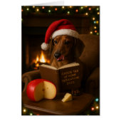 Dachshund 'Cheese Tax' Christmas card (正面)