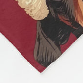 Dachshund christmas フリースブランケット (角)